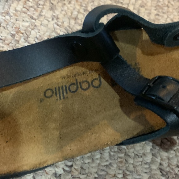 Birkenstock black Papillio Gizeh Solely wedge sandal shoes sz 9 - Picture 3 of 7